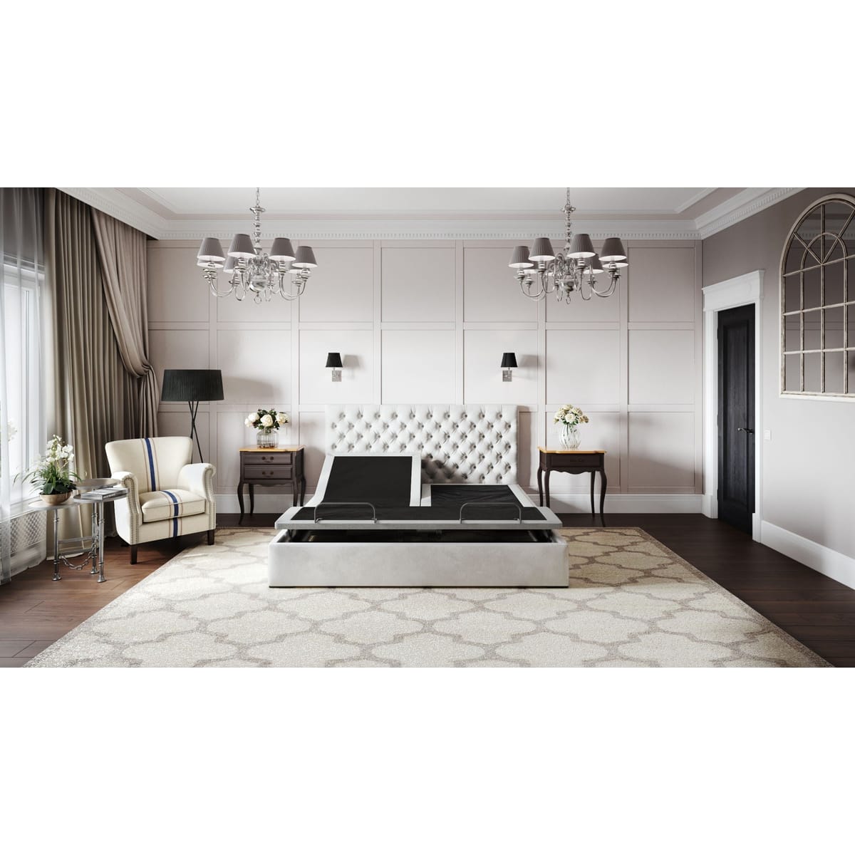 Btx5 - Flex Head Adjustable Bed Base With Head And Foot Position Adjustment