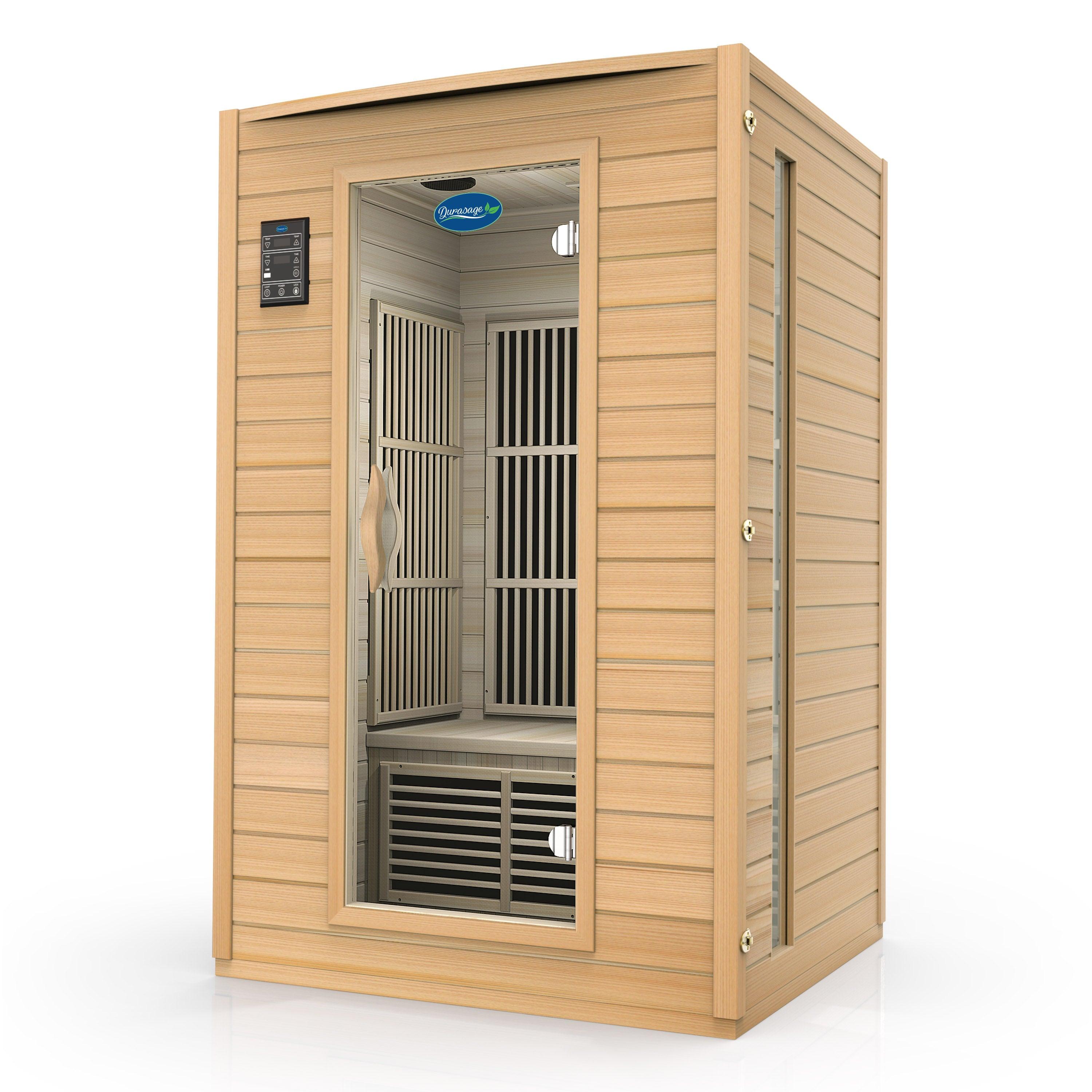 Durasage Health 2-Person FAR Infrared Sauna | Canadian Hemlock Wood | 1700W Carbon Heaters