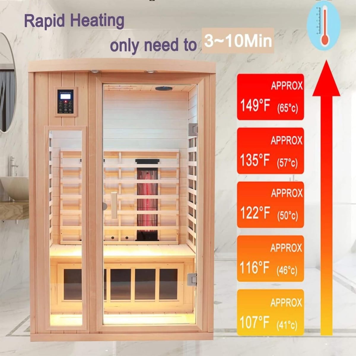 Thermora Orien Premium 2-Person Indoor Infrared Sauna