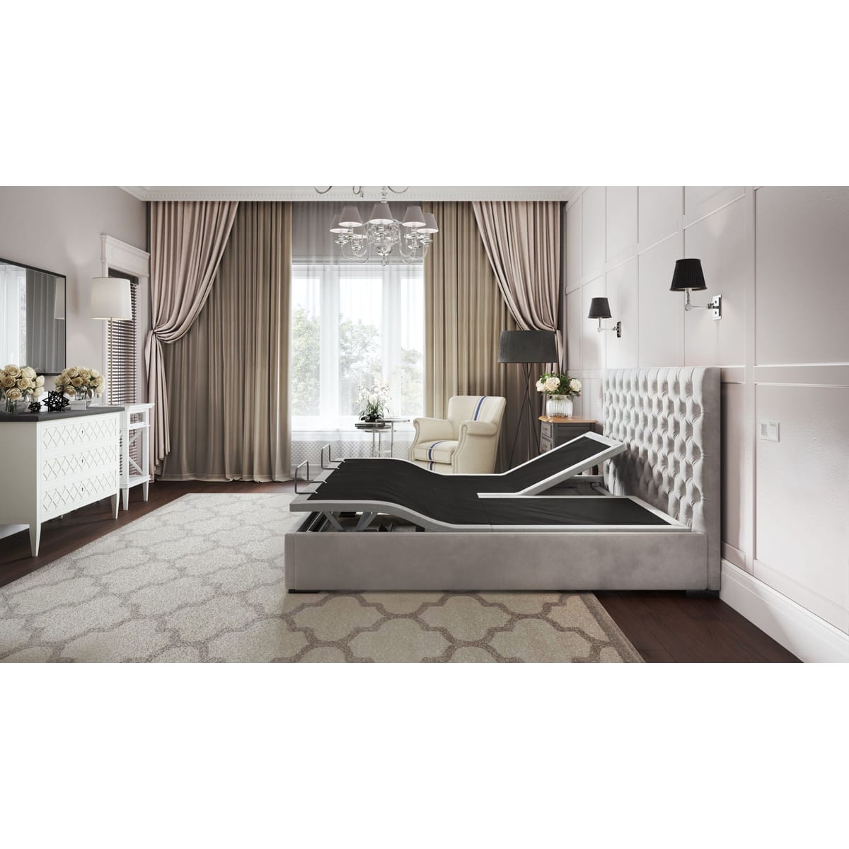 Btx5 - Flex Head Adjustable Bed Base With Head And Foot Position Adjustment