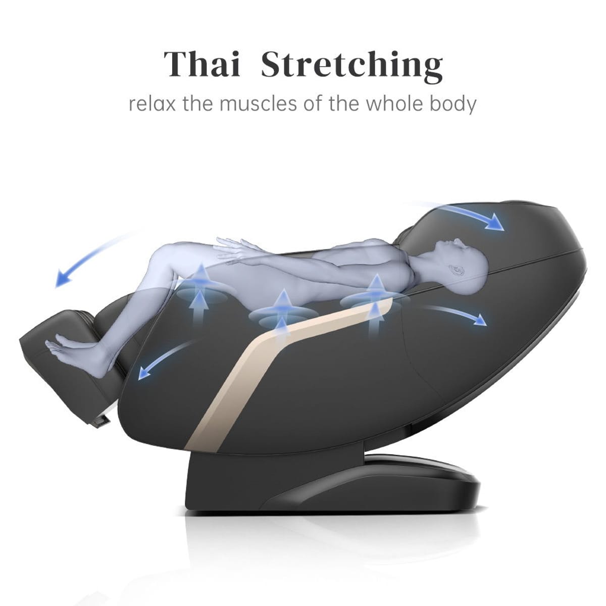 Massage Chair, Zero Gravity Shiatsu Massage Chairs Full Body And Recliner Sl-Track Massage Chair With Bluetooth Speaker, Anion, Thai Stretch, USB Charing, Heating And Foot Roller Massager - Black