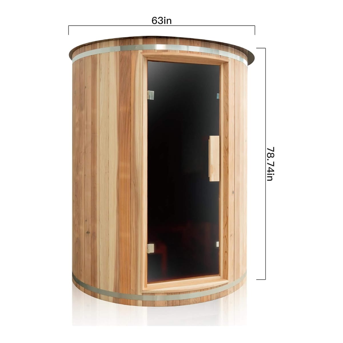 Thermora Barcelona 4-Person Outdoor Cedar Barrel Sauna