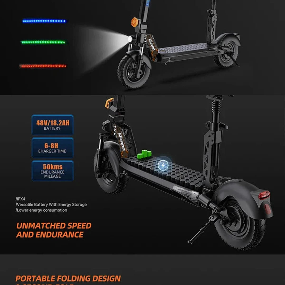 eBike Boys RT6 1000W Electric Scooter - 48V, 40-50km Range