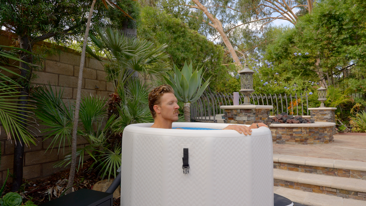 RevX Inflatable Barrel with Inflatable Steps by RevX Wellness