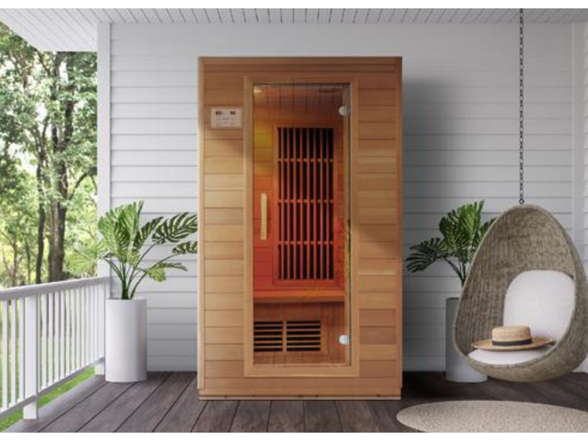 Blisspod Vienna Far Infrared Sauna Canadian Hemlock 4 Heaters – 2 Persons