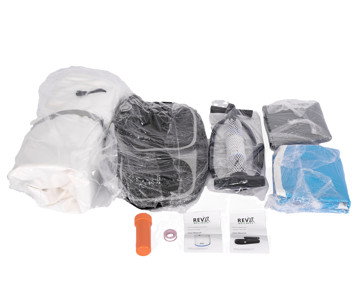RevX Inflatable Barrel with Inflatable Steps by RevX Wellness