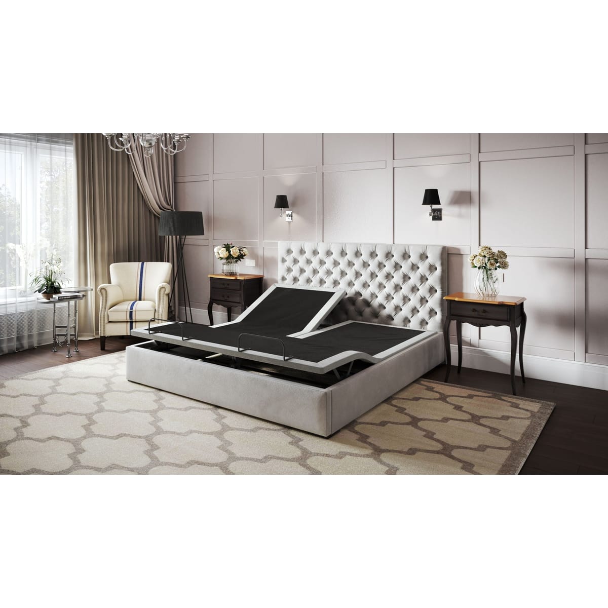 Btx5 - Flex Head Adjustable Bed Base With Head And Foot Position Adjustment
