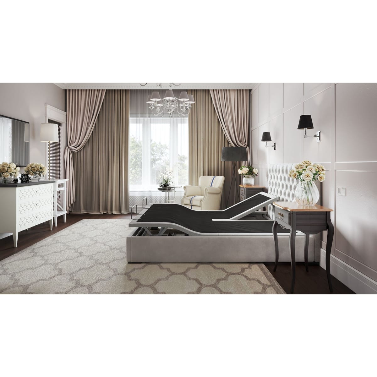 Btx5 - Flex Head Adjustable Bed Base With Head And Foot Position Adjustment