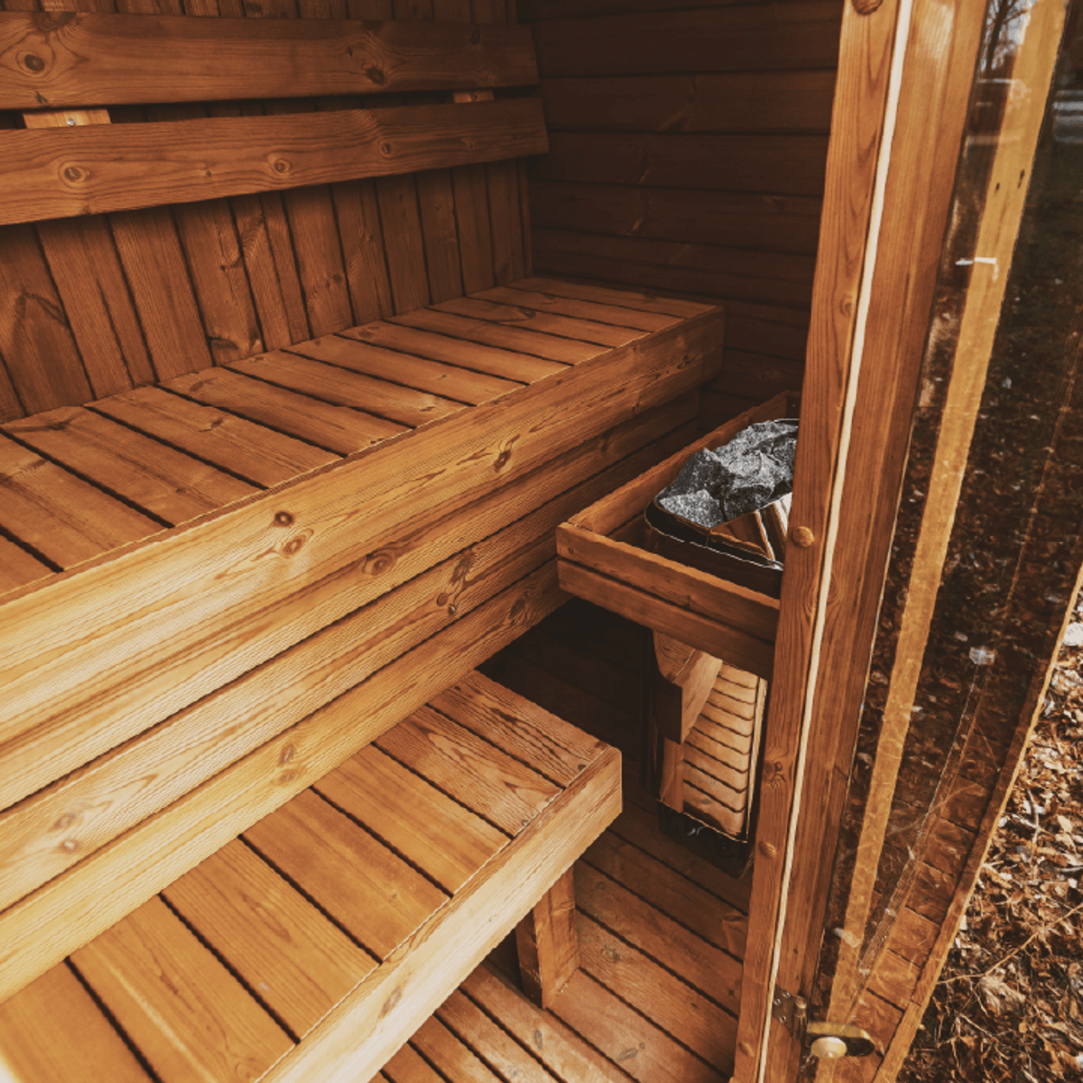 Mande MW12 ThermoWood 2-3 Person Outdoor Traditional Sauna