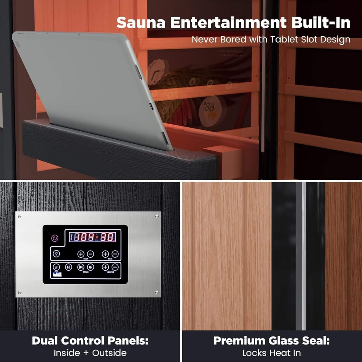 Thermora Pandora Premium 2-Person Indoor Infrared Sauna – feature detail