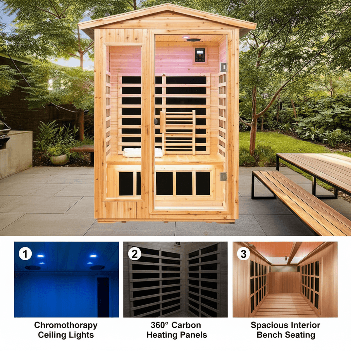 Thermora Zorin Premium 2-Person Infrared Sauna