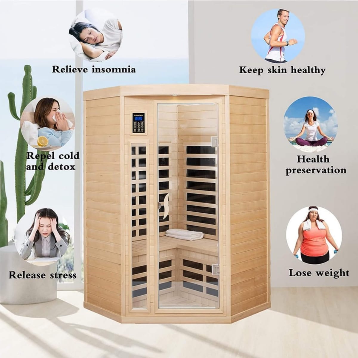 Thermora Premium Laurent 2-Person Corner Space Infrared Sauna