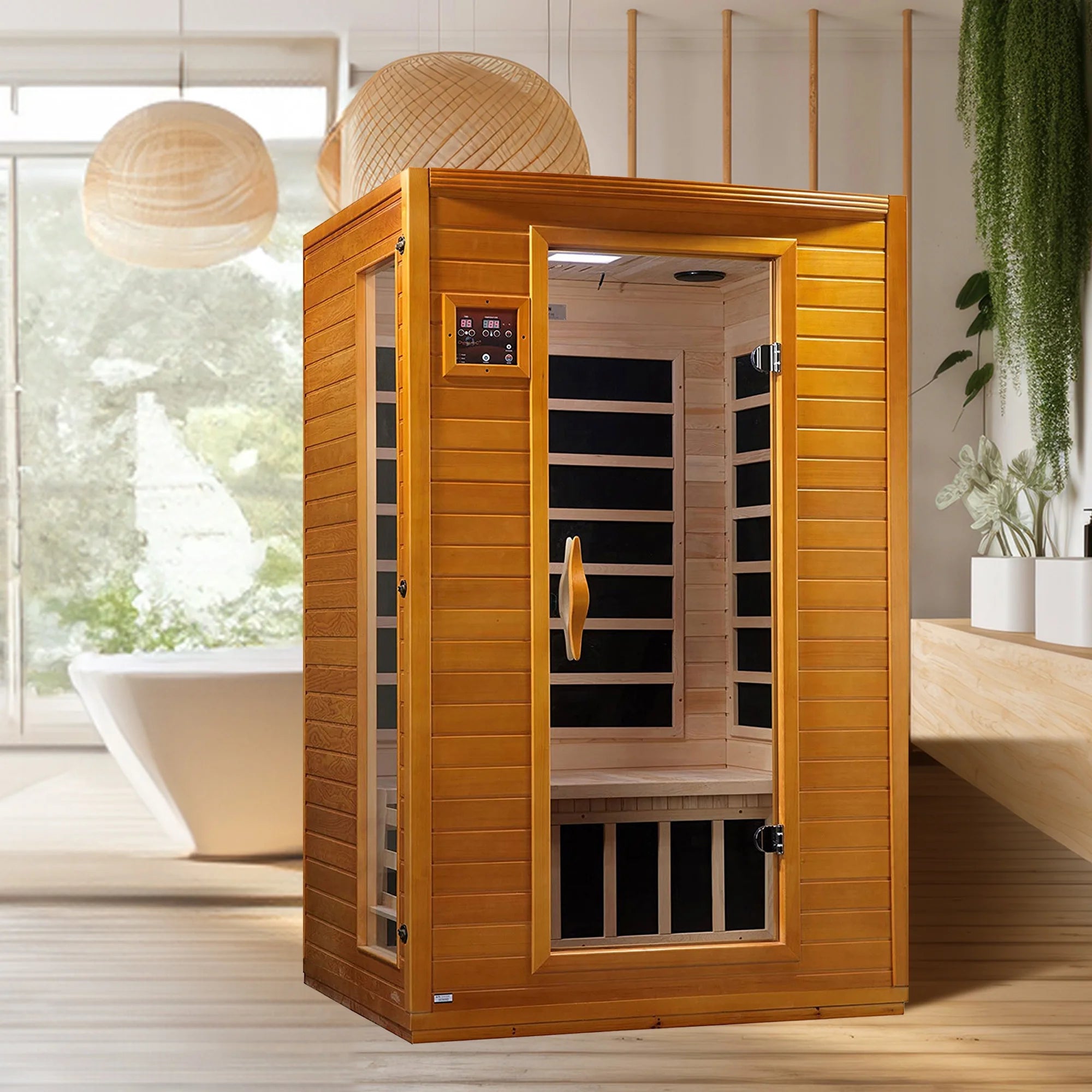 Andora 2-Person Low EMF FAR Infrared Sauna, Canadian Hemlock