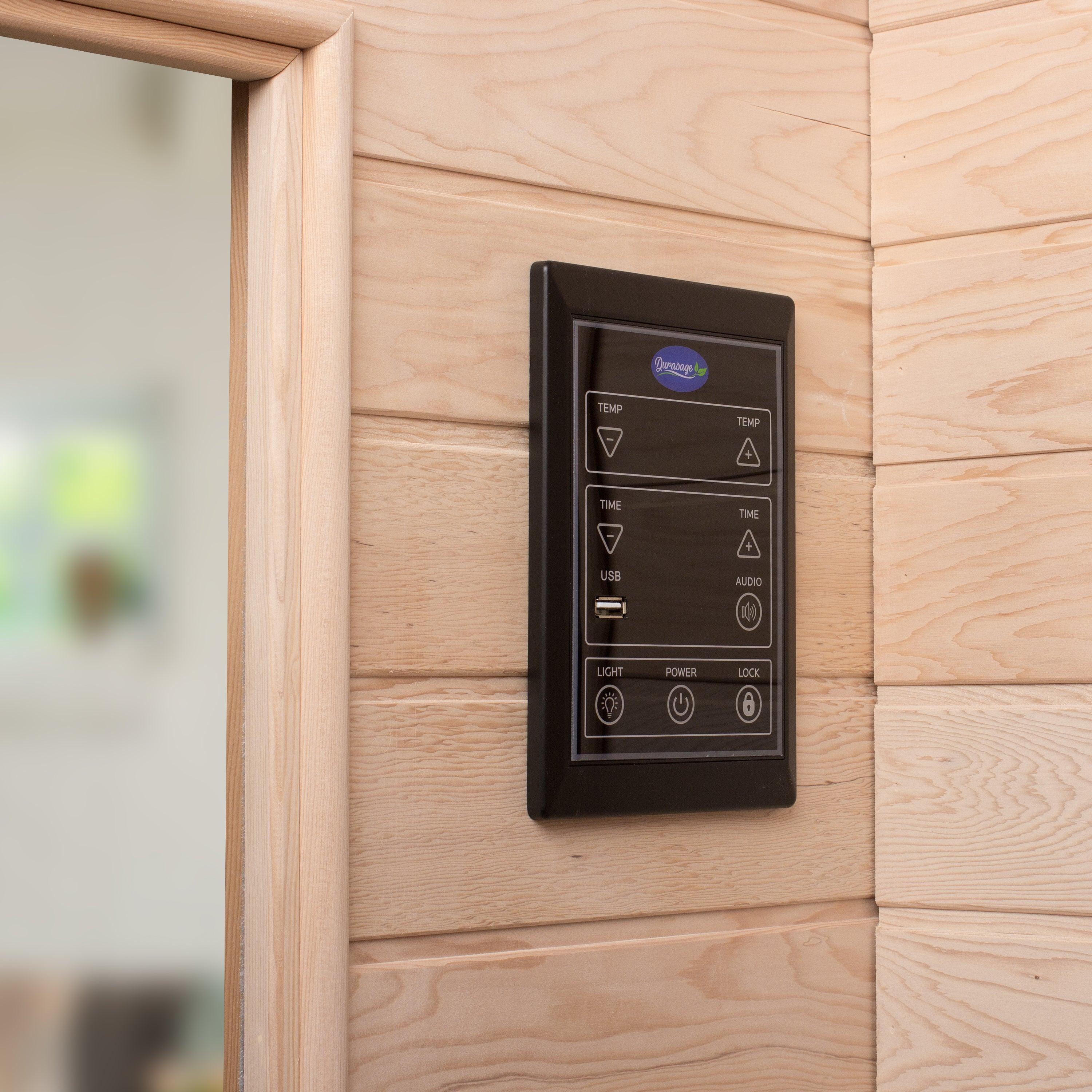 Durasage Health 2-Person FAR Infrared Sauna | Canadian Hemlock Wood | 1700W Carbon Heaters