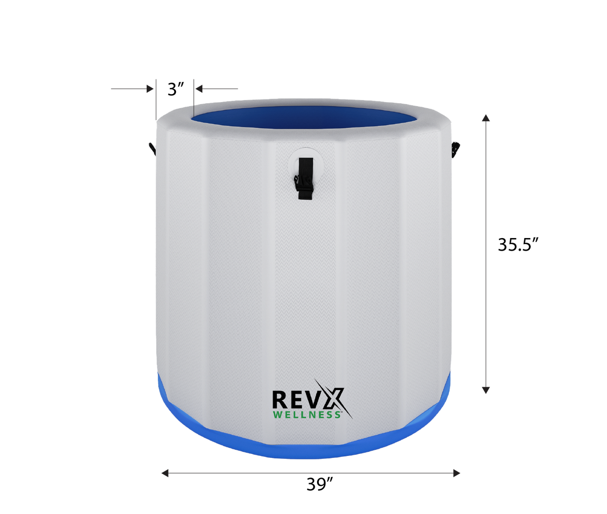 RevX Inflatable Barrel with Inflatable Steps by RevX Wellness