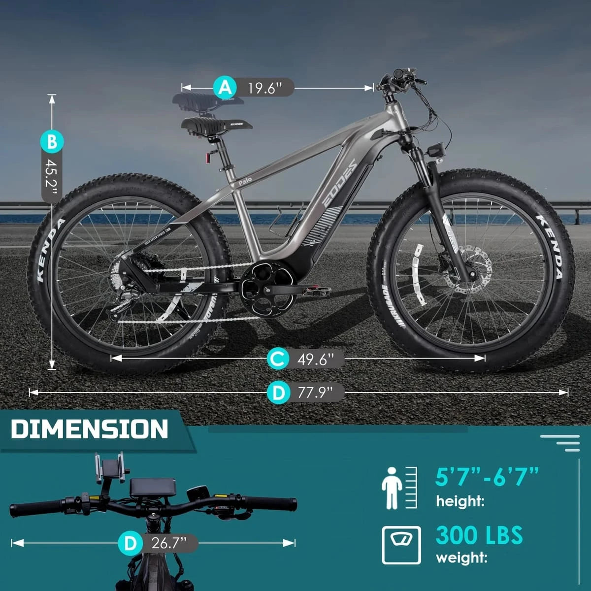 High-Quality eBike with 52V 750W Motor - 17AH Long Range