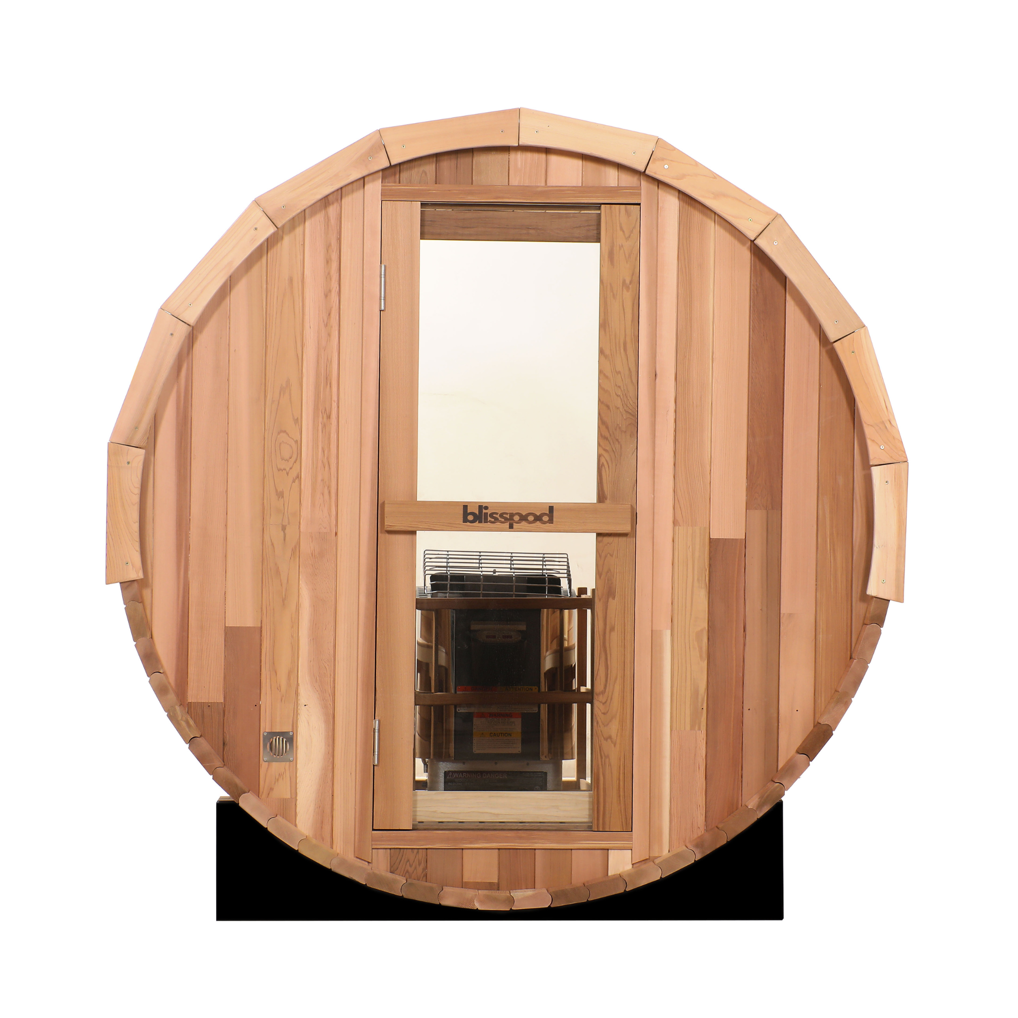 Blisspod Prague Canadian Red Cedar Outdoor Steam Barrel Sauna 4-6 Person