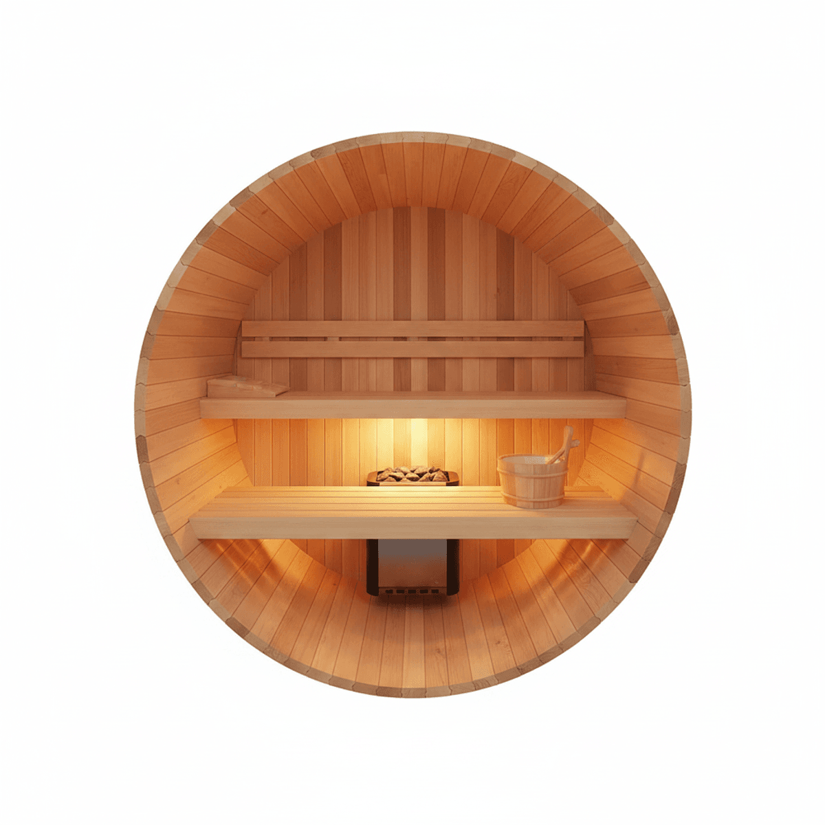 Barrel Sauna - Interior