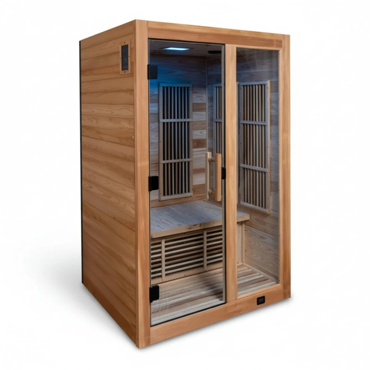 Backyard Discovery Rylan 2-Person Infrared Sauna – Cedar Indoor, Red Light Therapy, Low EMF