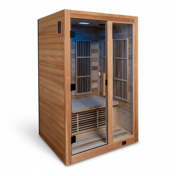 Backyard Discovery Rylan 2-Person Infrared Sauna – Cedar Indoor, Red Light Therapy, Low EMF