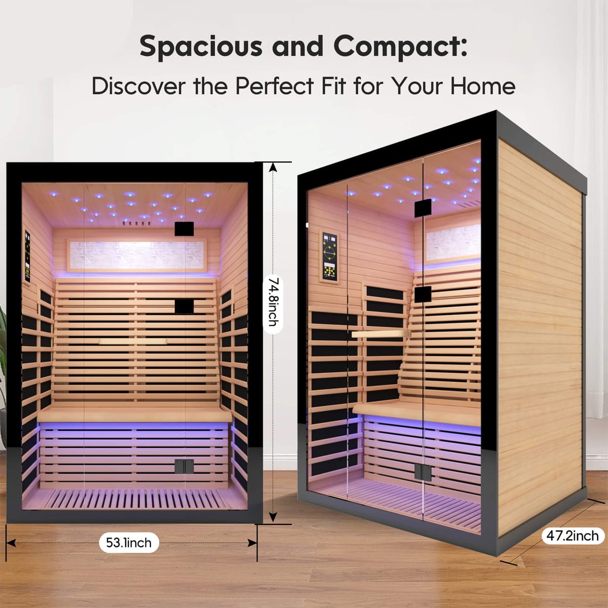 Thermora Flux Luxury 2-Person Indoor Infrared Sauna