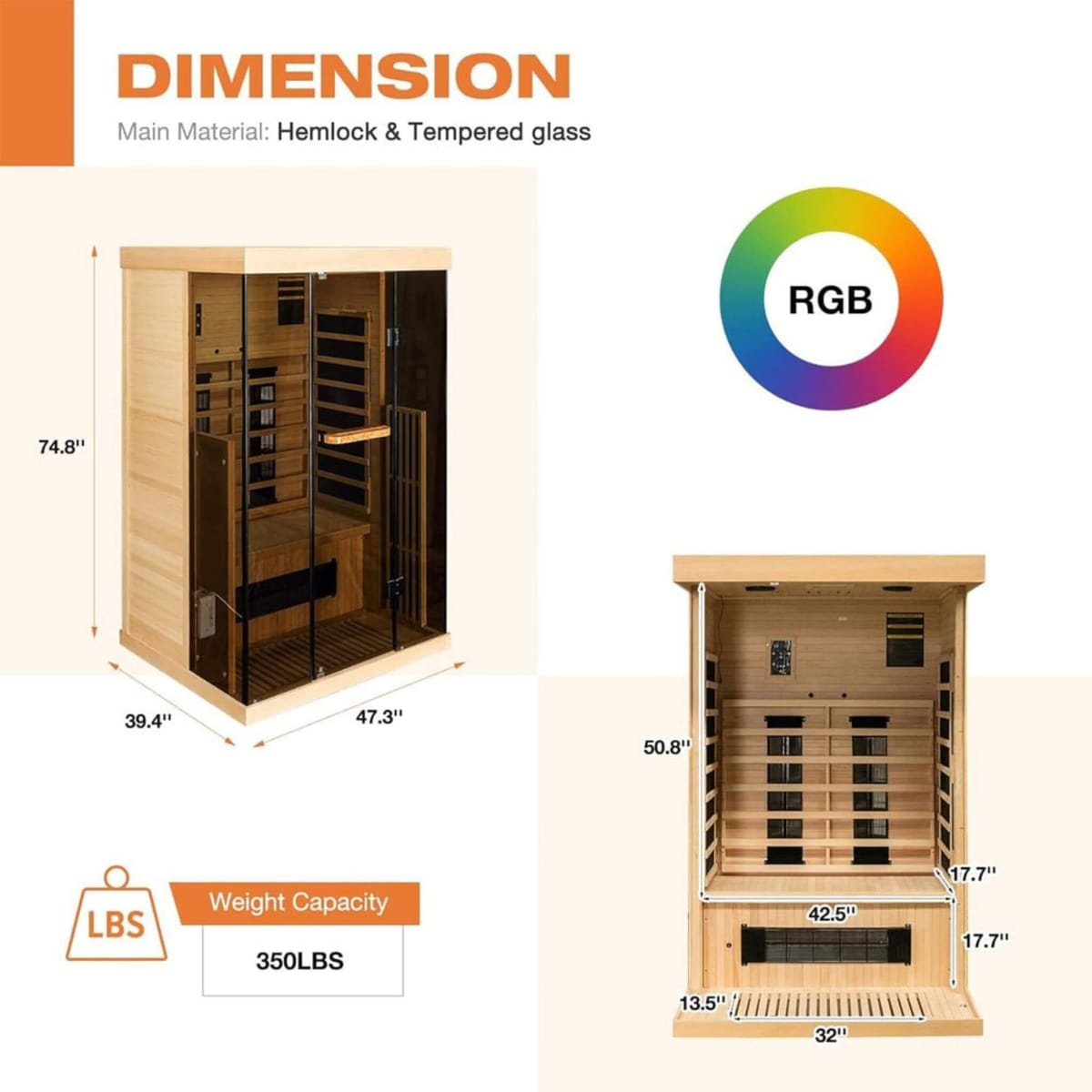 Thermora Valen 2-Person Infrared Sauna