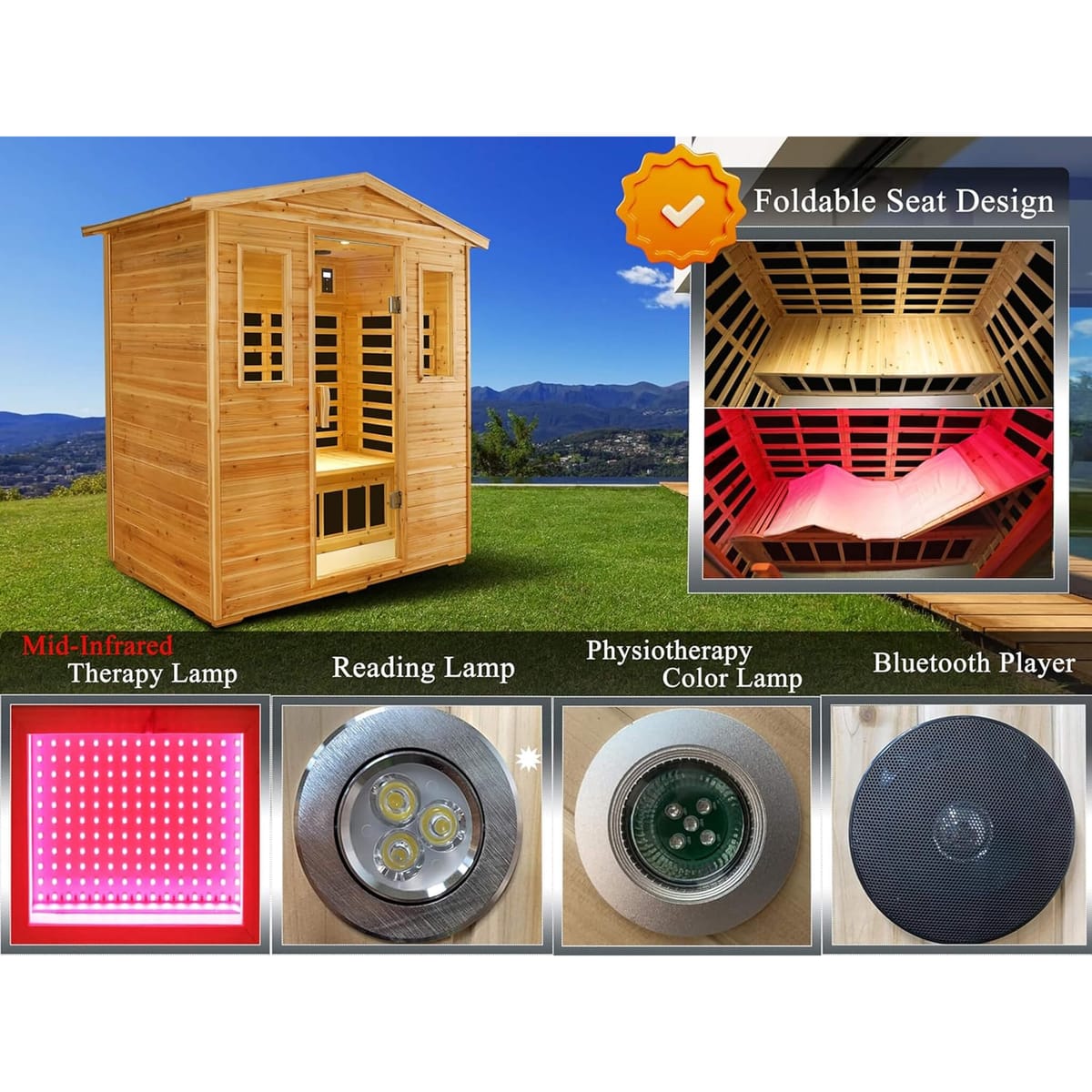 Thermora Kora Deluxe 3-Person Outdoor Sauna