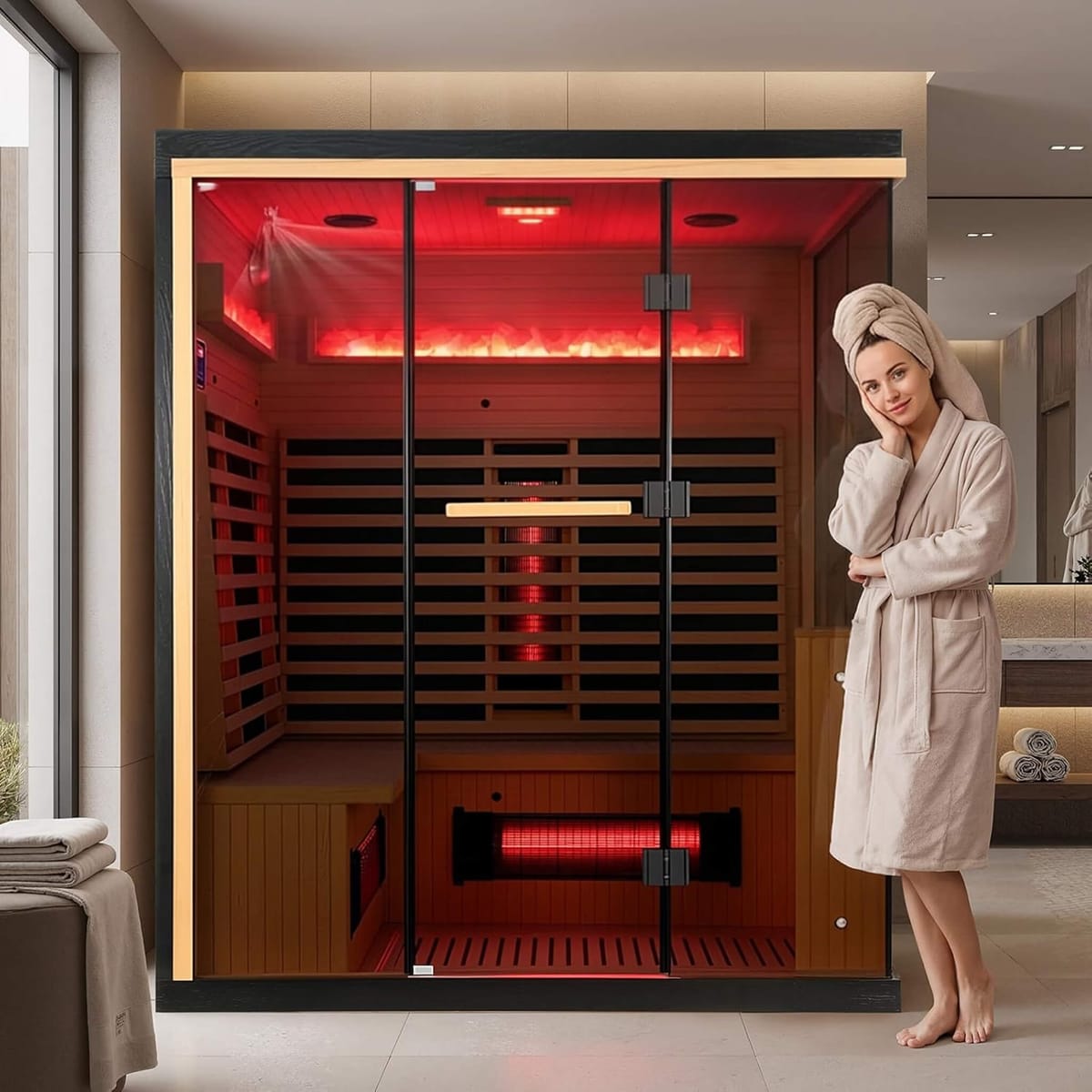 Rövia Ember 4-Person Indoor Full-Spectrum Infrared Sauna